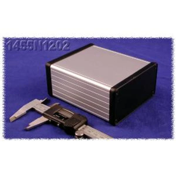 Hammond Manufacturing 1455N1202 extruded aluminum enclosure w/ plastic end panels