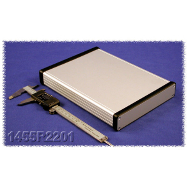 Hammond Manufacturing 1455R2201 extruded aluminum enclosure w/ metal end panels
