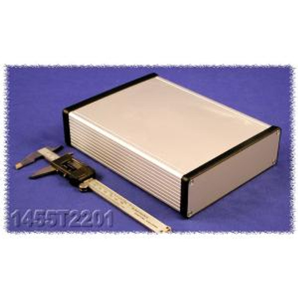 Hammond Manufacturing 1455T2201 extruded aluminum enclosure w/ metal end panels