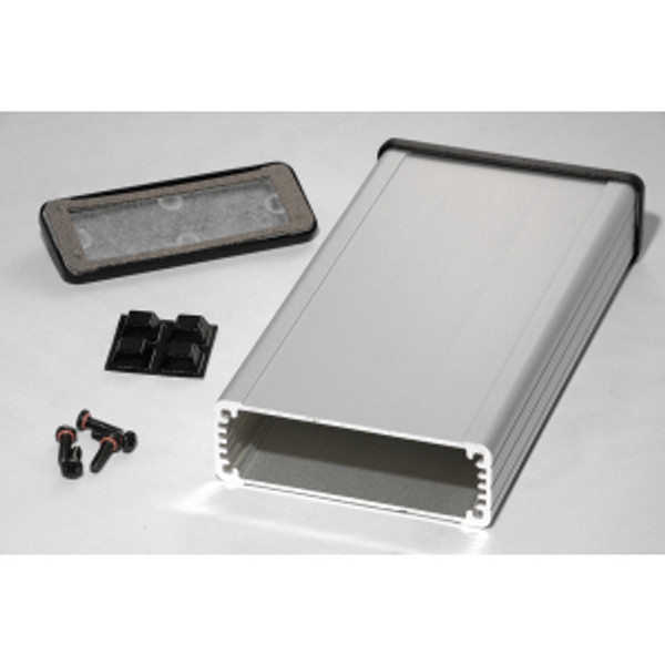 Hammond Manufacturing 1457J1602E EMI/RFI shielded extruded aluminum enclosure flanged panels 6.30x3.30x1.12