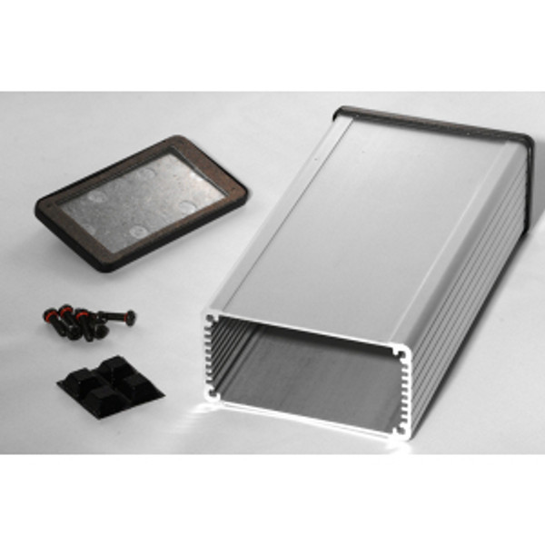 Hammond Manufacturing 1457K1602E EMI/RFI shielded extruded aluminum enclosure flanged panels 6.30x3.30x1.73