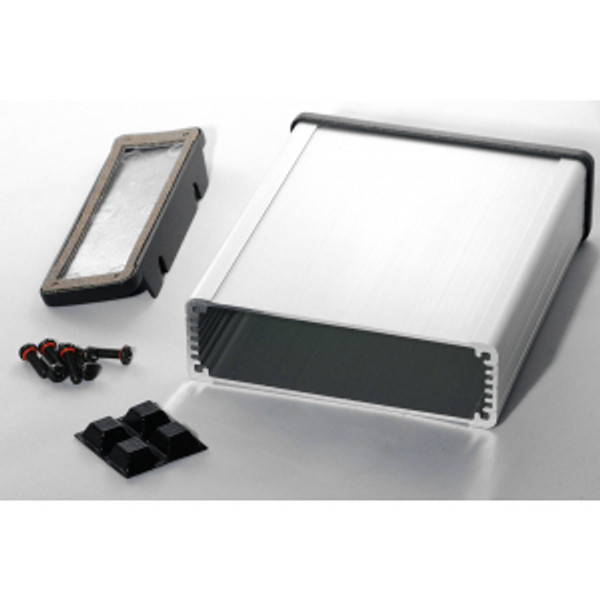 Hammond Manufacturing 1457L1202E EMI/RFI shielded extruded aluminum enclosure flanged panels 4.73x4.09x1.26