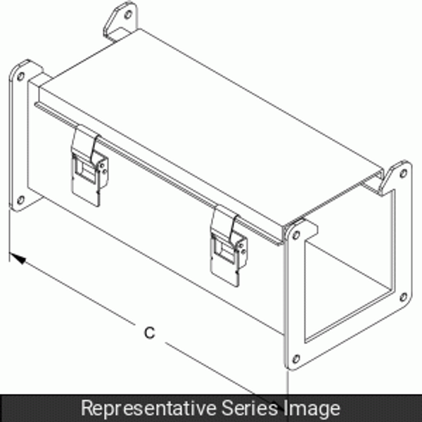 Hammond Manufacturing 1485C120 120" Wireway Typical Straight Section