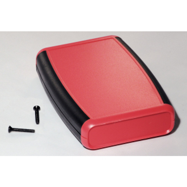 Hammond Manufacturing 1553BRDBK red ABS w/ black soft side hand held enclosure 4.62x3.11x0.95