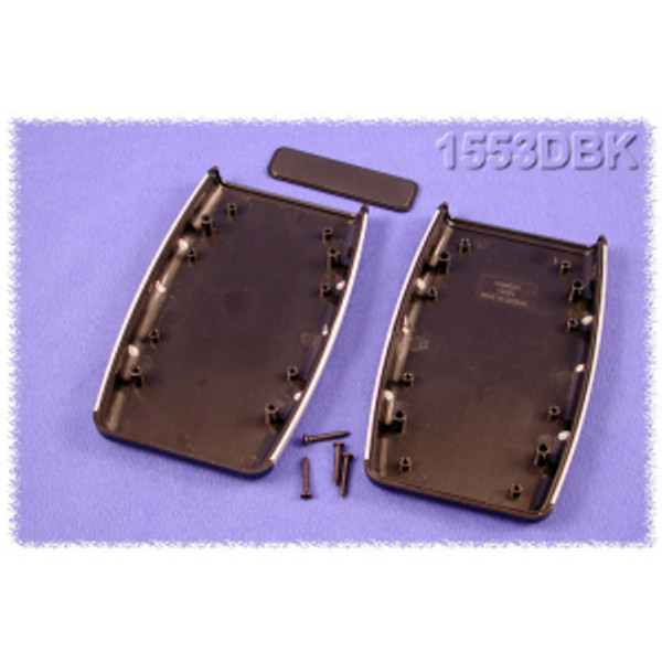 Hammond Manufacturing 1553DBK black ABS w/ grey soft side hand held enclosure 5.80x3.50x0.98