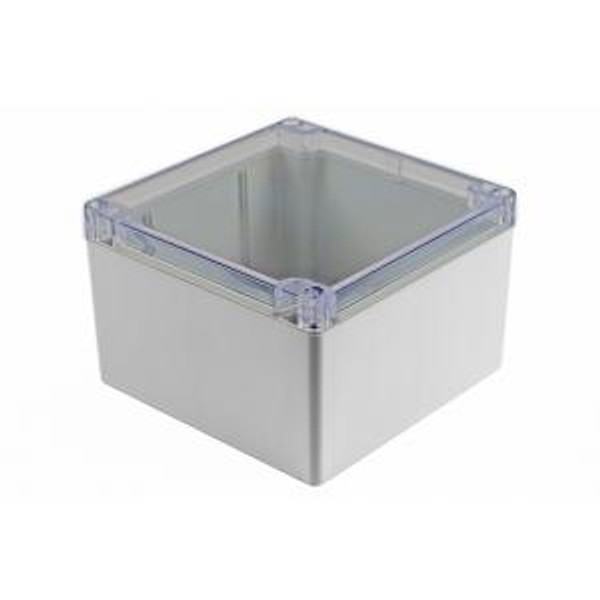 Hammond Manufacturing 1554QA2GYCL RAL7035 grey polycarb plastic watertight enclosure, clear lid