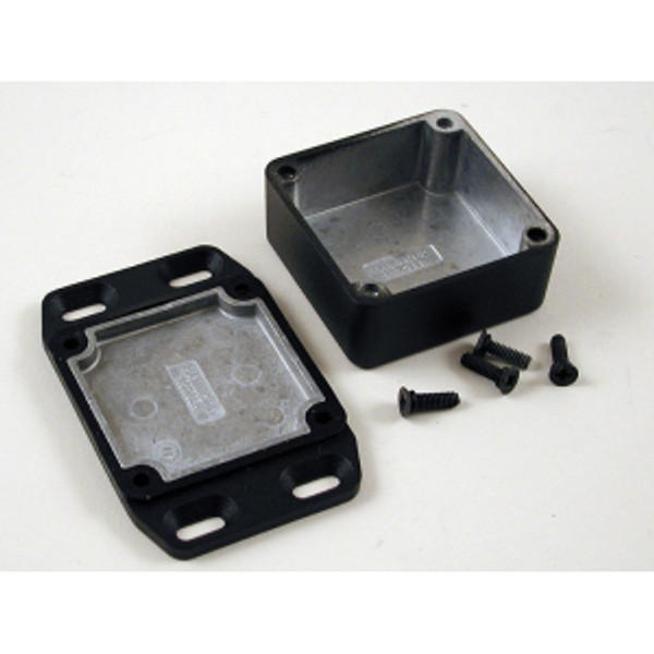 Hammond Manufacturing 1590WLLBFLBK enclosure - diecast; watertight; flanged lid; black