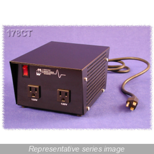 Hammond Manufacturing 178ET Isolation transformer, toroidal, plug-in 120VAC to 120VAC, 750VA , 178 Series