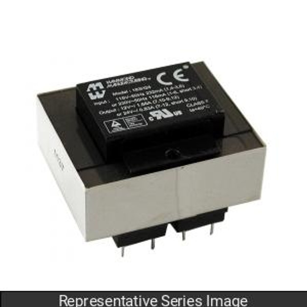 Hammond Manufacturing 183H12 Transformer, low voltage PCB mount, 115/230V, 20VA, 12.6V C.T. @ 1.6A, 183 Series