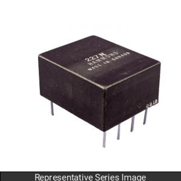 Hammond Manufacturing 227D Transformer, PCB mount, epoxy-cast, 5VA, 20V C.T. @ 250ma / 10V @ 500ma, 227 series