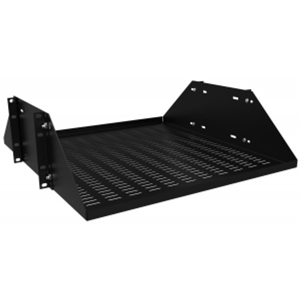 Hammond Manufacturing DNRMV19BK1 3U Two Post Mounting Deep Channel Vented Shelf