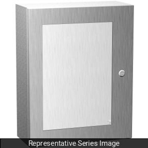 Hammond Manufacturing EN4SD161210WSS Type 4X Hinge Door Stainless Steel Wallmount Window Enclosure