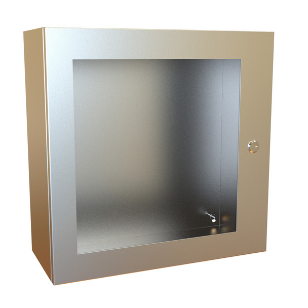 Hammond Manufacturing EN4SD20208WSS Type 4X Hinge Door Stainless Steel Wallmount Window Enclosure