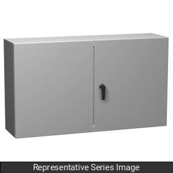 Hammond Manufacturing EN4TD306010LG Type 12 Mild Steel Two Door Wallmount Enclosure