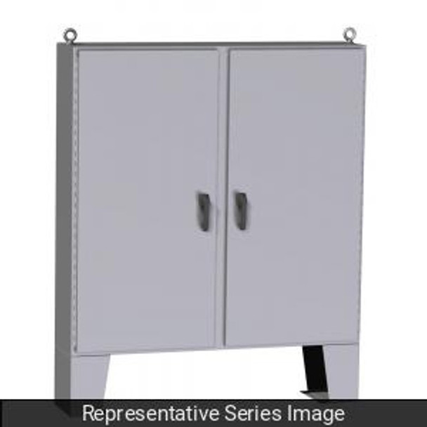 Hammond Manufacturing HN4FM604810 Type 4 Continuous Hinge Door Mild Steel Two Door Floormount Enclosure