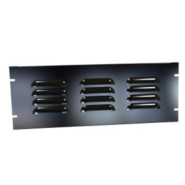 Hammond Manufacturing PVLL19007BK2 4U Louvered Steel Rack Panel