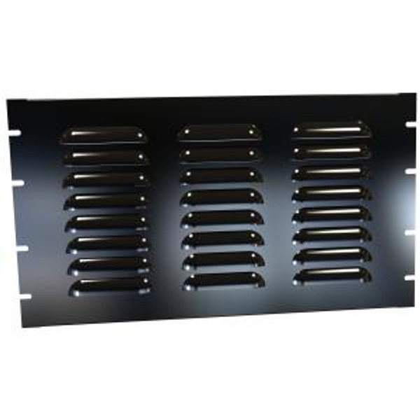 Hammond Manufacturing PVLL19010BK2 6U Louvered Steel Rack Panel
