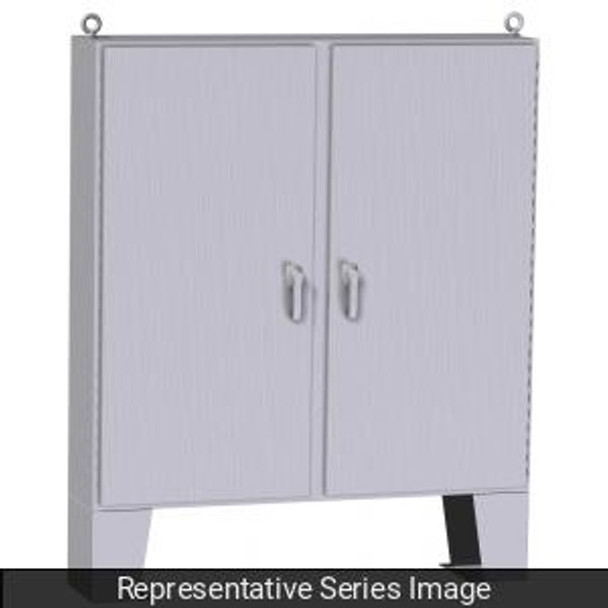 Hammond Manufacturing HN4FM727218S16 Type 4X Continuous Hinge Door Stainless Steel Two Door Floormount Enclosure