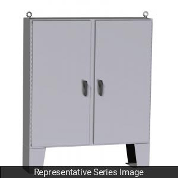 Hammond Manufacturing HN4FM604818 Type 4 Continuous Hinge Door Mild Steel Two Door Floormount Enclosure
