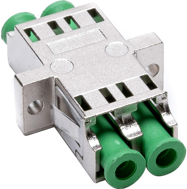 Senko 988M-3S21-N LC Metal Adapter Duplex green cap with flange no shutter