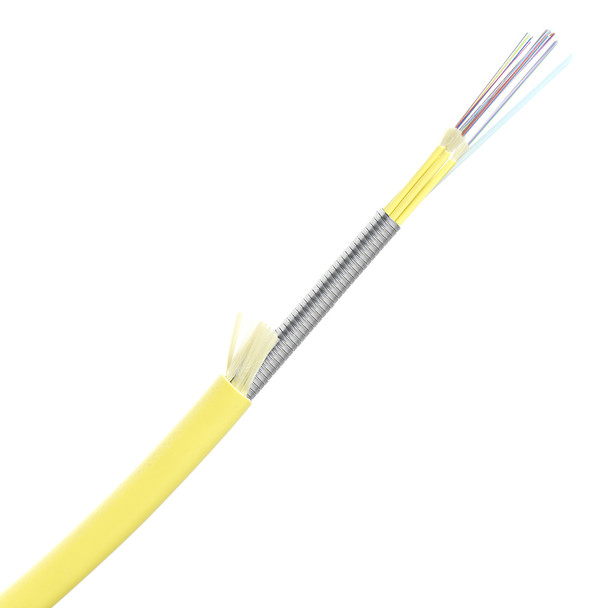 144 Fiber OS2 Ribbon Plenum Indoor Armored Fiber Optic Cable