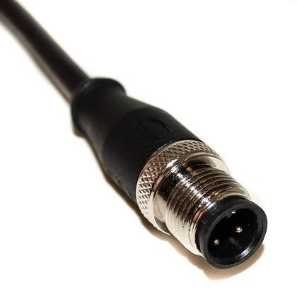 Mueller BU-122730424 Cordset, 3-Position Male Straight-Open End, 22 AWG, 10M