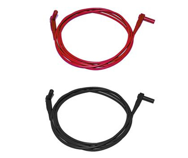 Mueller BU-6262-M-48-0/2 Kit: Red/Black Sheathed Right-angle Banana Plug Test Leads, 48"