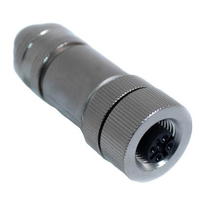 Mueller BU-12ZS32-PG9 M12 Connector, 3-Position Female Straight, 18-22AWG