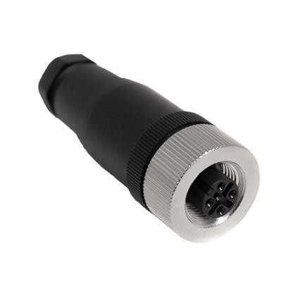 Mueller BU-12ZU02-PG9 M12 Connector, 3-Position Female Straight, 18-22AWG