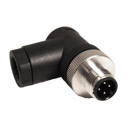 Mueller BU-12ZU23-PG9 M12 Connector, 4-Position Male Right Angle, 18-22AWG