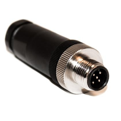 Mueller BU-12ZU05-PG7 M12 Connector, 5-Position Male Straight, 22-26AWG