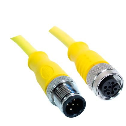 Mueller C5AC03M005 M12 Cord, 5-Position Male Straight-Female Straight, 18AWG, 5M