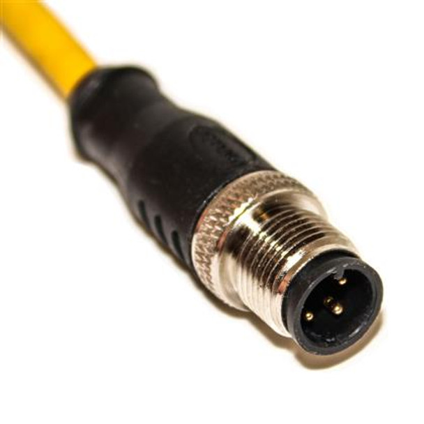 Mueller C3A04M010 M12 Cordset, 3-Position Male Straight to Open End, 22 AWG, 10M