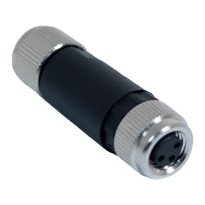 Mueller BU-8ZU02 M8 Connector, 3-Position Female Straight, 22-26AWG