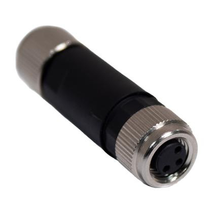 Mueller BU-8ZU10 M8 Connector, 3-Position Female Straight, 22-26AWG