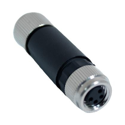 Mueller BU-8ZU04 M8 Connector, 4-Position Female Straight, 22-26AWG