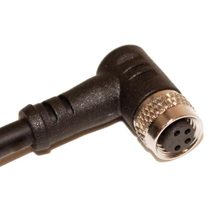 Mueller C84D02M002 M8 Cord, 4-Position Female Right Angle to Open End, 24AWG, 2M