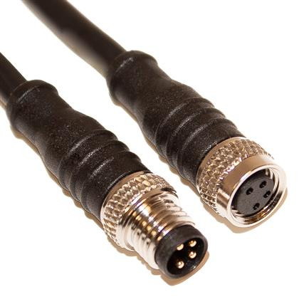 Mueller C84AC02M002 M8 Cord, 4-Position Male Straight to Female Straight, 24AWG, 2M