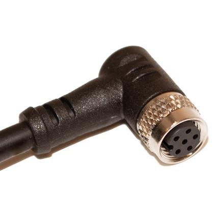 Mueller C86D03M010 M8 Cord, 6-Position Female Right Angle to Open End, 26AWG, 10M
