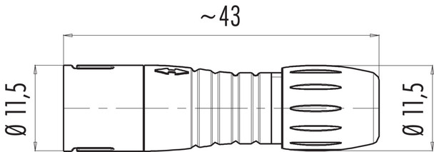 Binder 99-9213-050-05 Snap-In IP67 Male cable connector, Contacts: 5, 3.5-5.0 mm, unshielded, solder, IP67