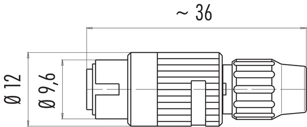 Binder 99-9479-100-08 Bayonet Male cable connector, Contacts: 8, 3.0-4.0 mm, unshielded, solder, IP40