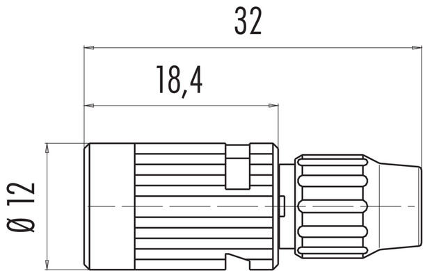 Binder 99-0996-100-05 Bayonet Female cable connector, Contacts: 5, 3.0-4.0 mm, unshielded, solder, IP40