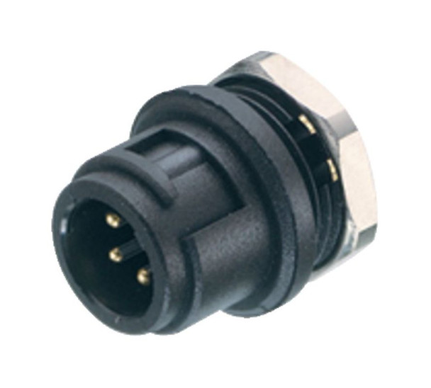 Binder 09-9477-00-07 Bayonet Male panel mount connector, Contacts: 7, unshielded, solder, IP40 | American Cable Assemblies