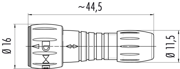 Binder 99-0759-010-05 Bayonet NCC Male cable connector, Contacts: 5, 3.0-5.0 mm, solder, IP67