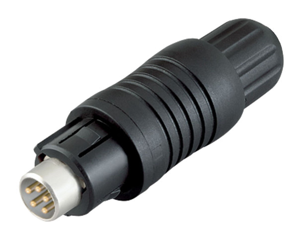 Binder 99-4909-00-04 Push-Pull Male cable connector, Contacts: 4, 3.5-5.0 mm, shieldable, solder, IP67 | American Cable Assemblies
