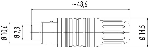 Binder 99-4925-00-07 Push-Pull Male cable connector, Contacts: 7, 3.5-5.0 mm, shieldable, solder, IP67