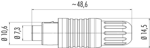 Binder 99-4906-00-03 Push-Pull Female cable connector, Contacts: 3, 3.5-5.0 mm, shieldable, solder, IP67