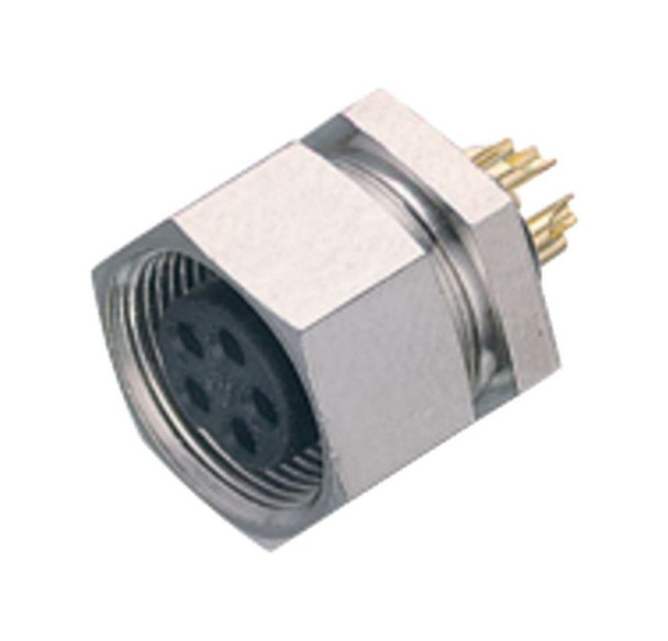 Binder 09-0478-00-07 M9 IP40 Female panel mount connector, Contacts: 7, unshielded, solder, IP40 | American Cable Assemblies
