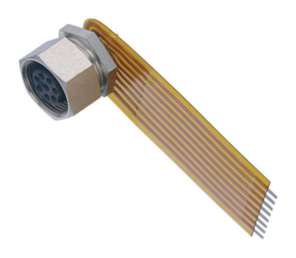 Binder 09-0482-65-08 M9 IP40 Female panel mount connector, Contacts: 8, unshielded, THT, IP40 | American Cable Assemblies