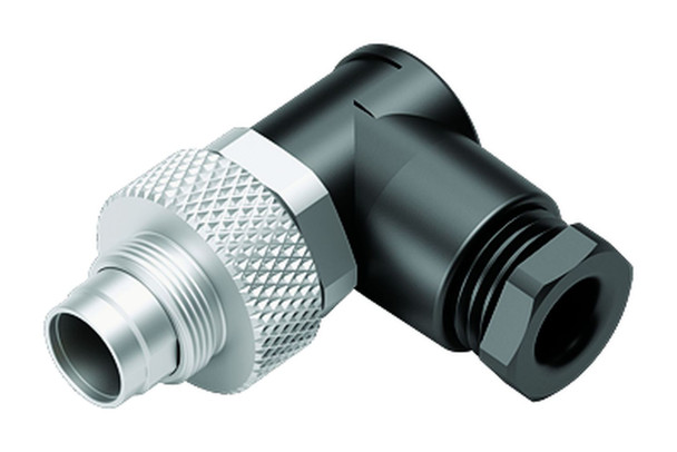 Binder 99-0401-70-02 M9 IP67 Male angled connector, Contacts: 2, 3.5-5.0 mm, unshielded, solder, IP67 | American Cable Assemblies
